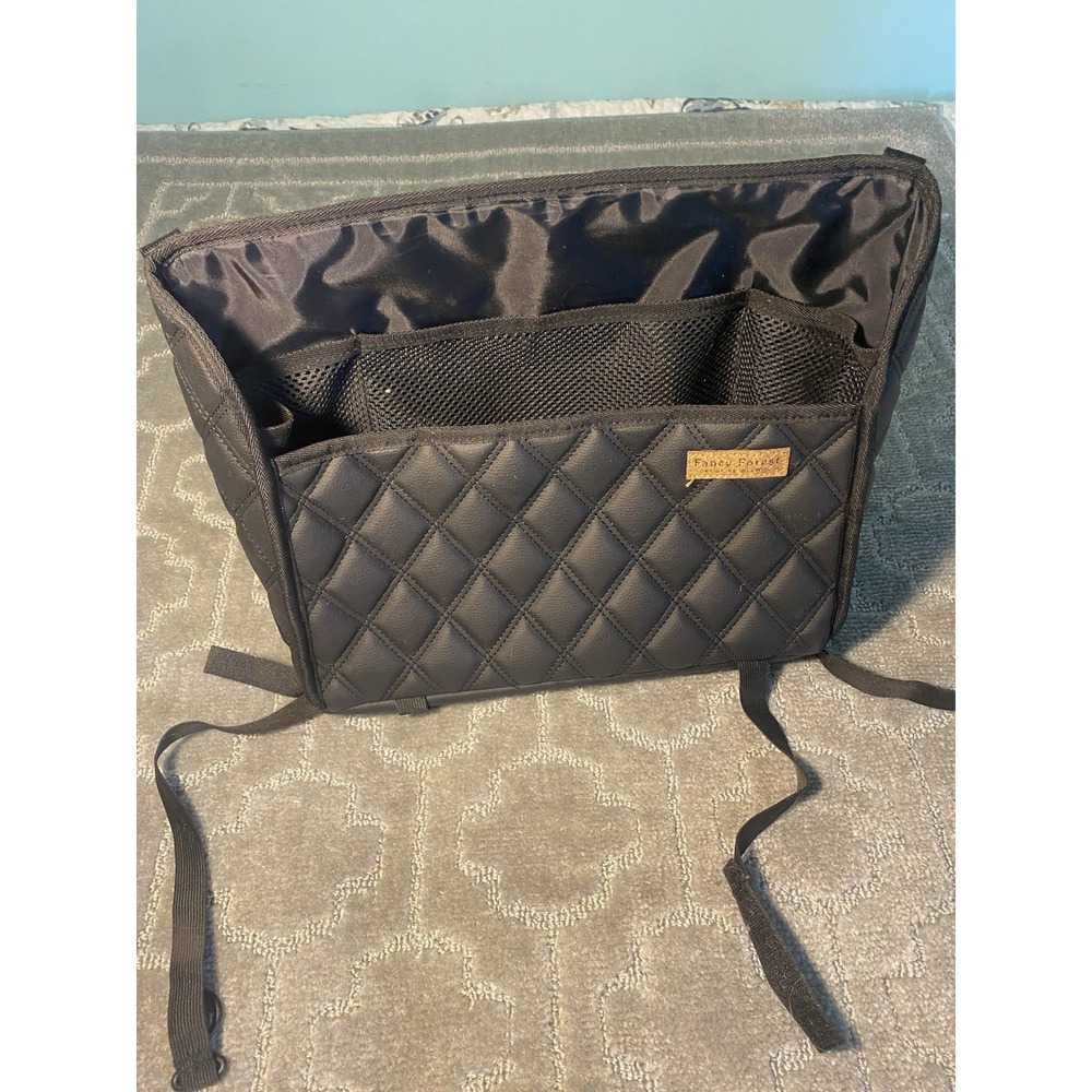 Car Seat Gap Organizer Storage Bag Quilted Multi Pocket Console Purse Holder